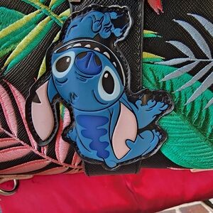 Loungefly Black and Blue Stitch Shoulder Bag